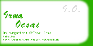 irma ocsai business card